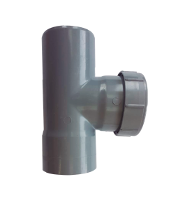 TEE REGISTRO, SANITARIOS GRIS