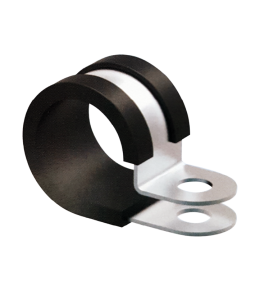 ABRAZADERA METÁLICA CON GOMA, PUNTO FIJO 16mm A 63mm