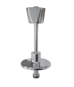 KIT CROMADO 100mm CORTO. VÁSTAGO CROMADO, MANILLA Y CUBRE FALLA DESLIZANTE.