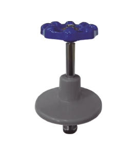 KIT METALICA 60mm CORTO VÁSTAGO CROMADO, MANILLA METALICA (AZUL / ROJA) Y CUBRE FALLA DESLIZANTE PLÁSTICO (GRIS)